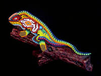 Beaded Huichol Iguana
 by Jesus Carillo