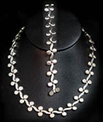 SilSS petals link necklace and bracelet